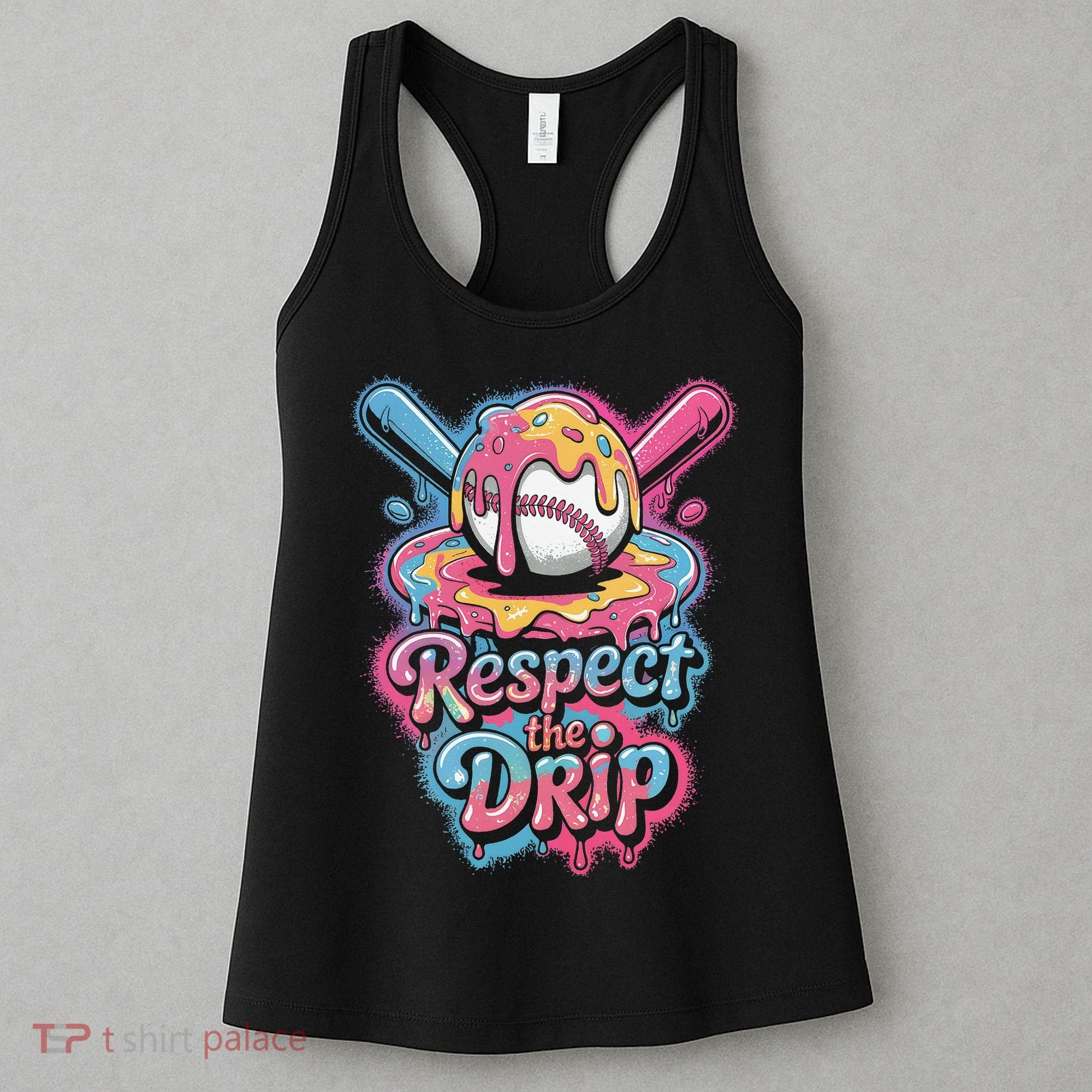Baseball Drip Ice Cream Style For And Women Women's Tank Top