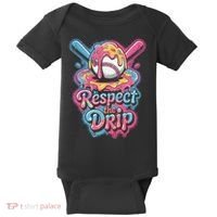 Baseball Drip Ice Cream Style For And Women Baby Bodysuit thumb 0