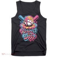 Baseball Drip Ice Cream Style For And Women Tank Top thumb 0
