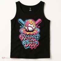 Baseball Drip Ice Cream Style For And Women Tank Top thumb 2