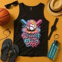 Baseball Drip Ice Cream Style For And Women Tank Top thumb 4