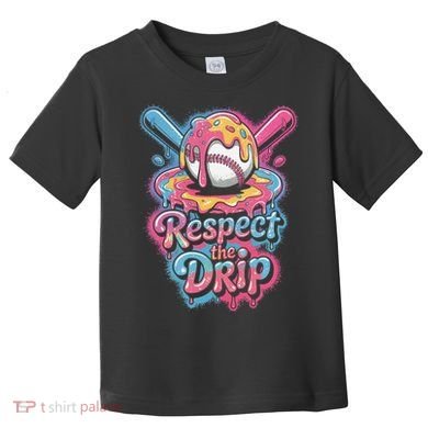 Baseball Drip Ice Cream Style For And Women Toddler T-Shirt