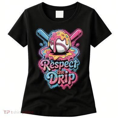Baseball Drip Ice Cream Style For And Women Women's T-Shirt