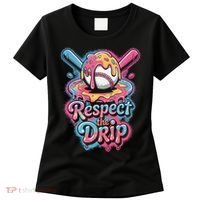 Baseball Drip Ice Cream Style For And Women Women's T-Shirt thumb 0
