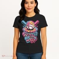 Baseball Drip Ice Cream Style For And Women Women's T-Shirt thumb 4