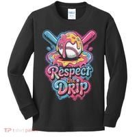 Baseball Drip Ice Cream Style For And Women Kids Long Sleeve Shirt thumb 0