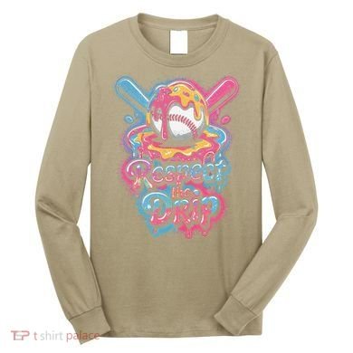 Baseball Drip Ice Cream Style For And Women Long Sleeve Shirt