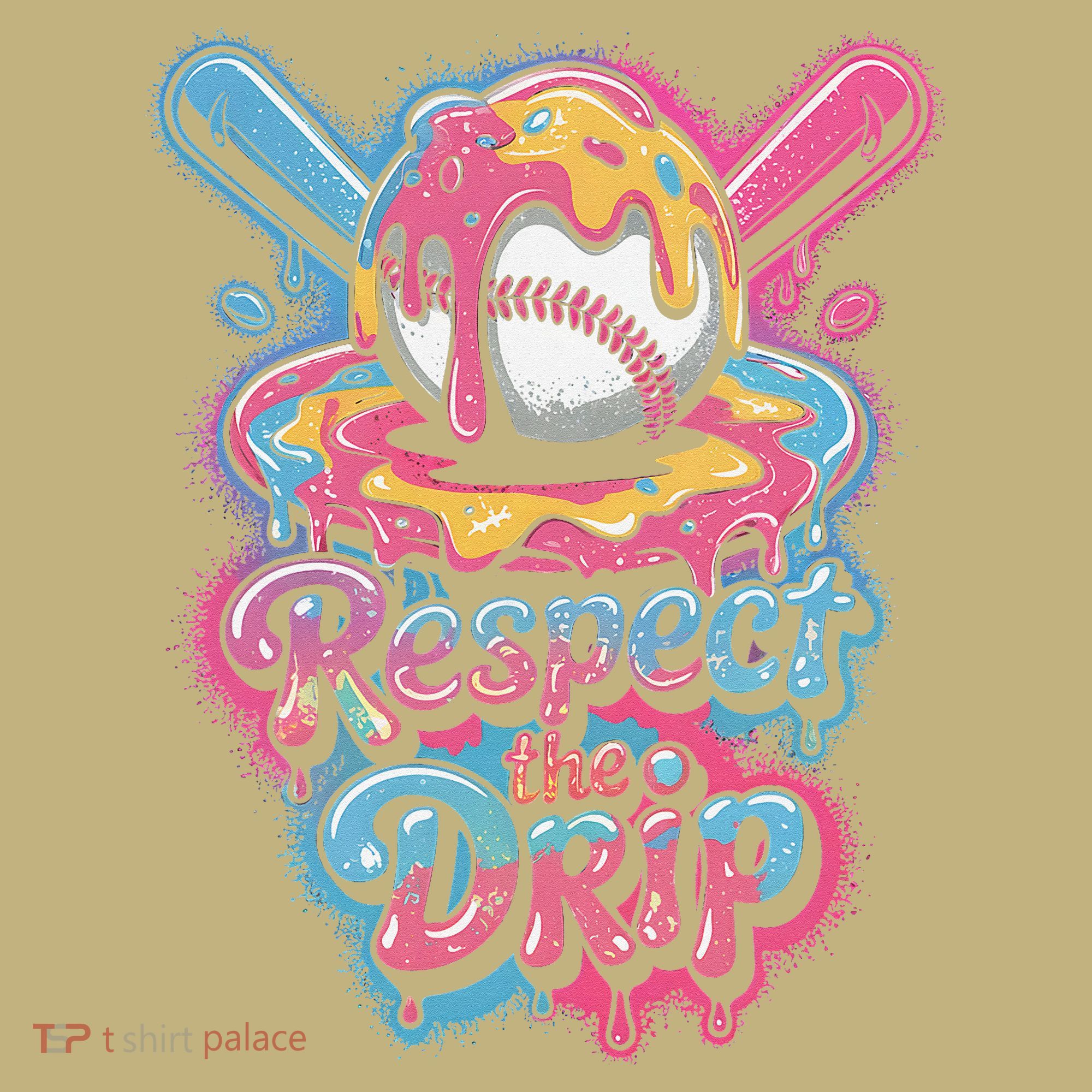 Baseball Drip Ice Cream Style For And Women Sweatshirt