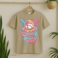 Baseball Drip Ice Cream Style For And Women T-Shirt thumb 2