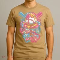 Baseball Drip Ice Cream Style For And Women T-Shirt thumb 3