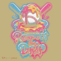 Baseball Drip Ice Cream Style For And Women Mousepad thumb 1