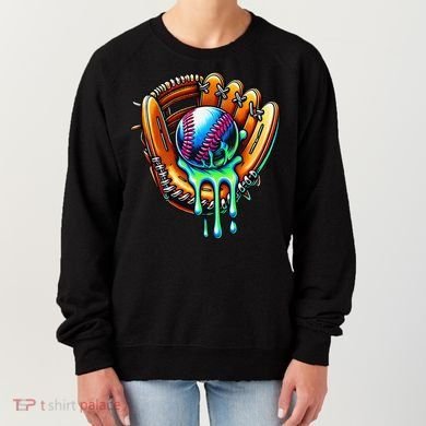 Baseball Drip Ice Cream Sprinkles Baseball Glove Women's Sweatshirt