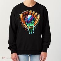 Baseball Drip Ice Cream Sprinkles Baseball Glove Women's Sweatshirt thumb 0