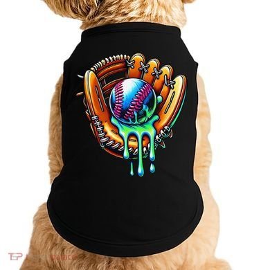 Baseball Drip Ice Cream Sprinkles Baseball Glove Doggie Tank