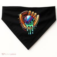 Baseball Drip Ice Cream Sprinkles Baseball Glove USA-Made Doggie Bandana thumb 0
