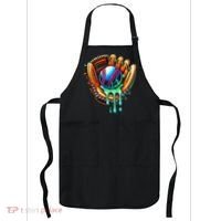 Baseball Drip Ice Cream Sprinkles Baseball Glove Apron thumb 0