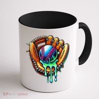 Baseball Drip Ice Cream Sprinkles Baseball Glove Coffee Mug thumb 1
