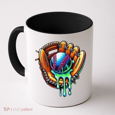 Baseball Drip Ice Cream Sprinkles Baseball Glove Coffee Mug