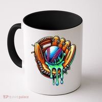 Baseball Drip Ice Cream Sprinkles Baseball Glove Coffee Mug thumb 0