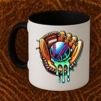 Baseball Drip Ice Cream Sprinkles Baseball Glove Coffee Mug thumb 2