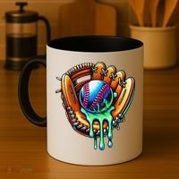 Baseball Drip Ice Cream Sprinkles Baseball Glove Coffee Mug thumb 4