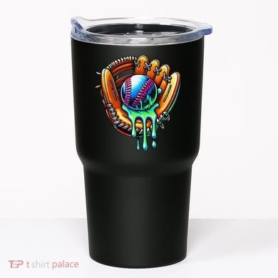 Baseball Drip Ice Cream Sprinkles Baseball Glove Tumbler