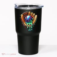 Baseball Drip Ice Cream Sprinkles Baseball Glove Tumbler thumb 0