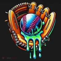 Baseball Drip Ice Cream Sprinkles Baseball Glove Ornament thumb 1