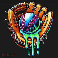 Baseball Drip Ice Cream Sprinkles Baseball Glove Women's Tank Top thumb 5