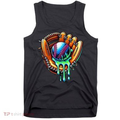 Baseball Drip Ice Cream Sprinkles Baseball Glove Tank Top