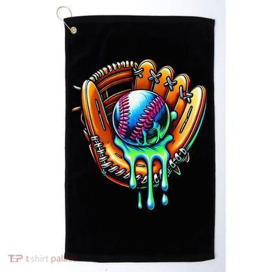 Baseball Drip Ice Cream Sprinkles Baseball Glove Golf Towel