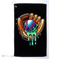 Baseball Drip Ice Cream Sprinkles Baseball Glove Golf Towel thumb 0