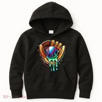 Baseball Drip Ice Cream Sprinkles Baseball Glove Kids Hoodie thumb 0