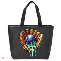 Baseball Drip Ice Cream Sprinkles Baseball Glove Tote Bag thumb 0