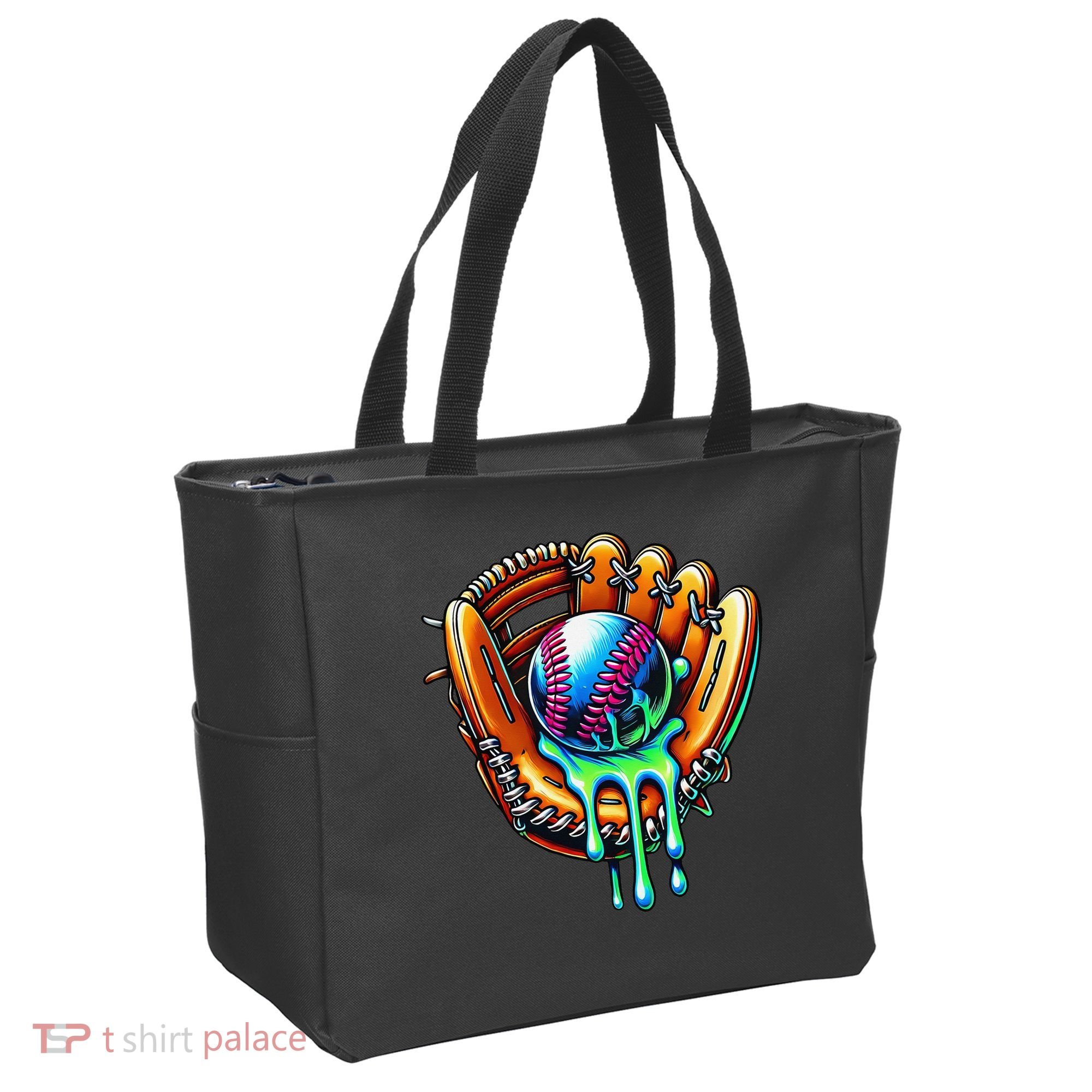 Baseball Drip Ice Cream Sprinkles Baseball Glove Tote Bag