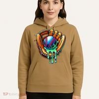 Baseball Drip Ice Cream Sprinkles Baseball Glove Hoodie thumb 5