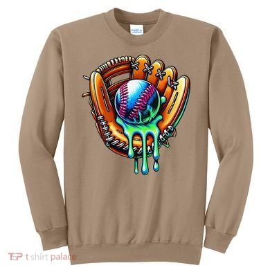 Baseball Drip Ice Cream Sprinkles Baseball Glove Sweatshirt