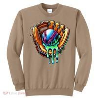 Baseball Drip Ice Cream Sprinkles Baseball Glove Sweatshirt thumb 0