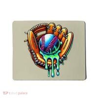 Baseball Drip Ice Cream Sprinkles Baseball Glove Mousepad thumb 0