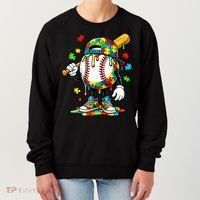 Baseball Drip Ice Cream Autism Awareness Women's Sweatshirt thumb 0