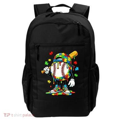 Baseball Drip Ice Cream Autism Awareness Backpack