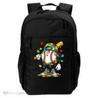 Baseball Drip Ice Cream Autism Awareness Backpack thumb 0