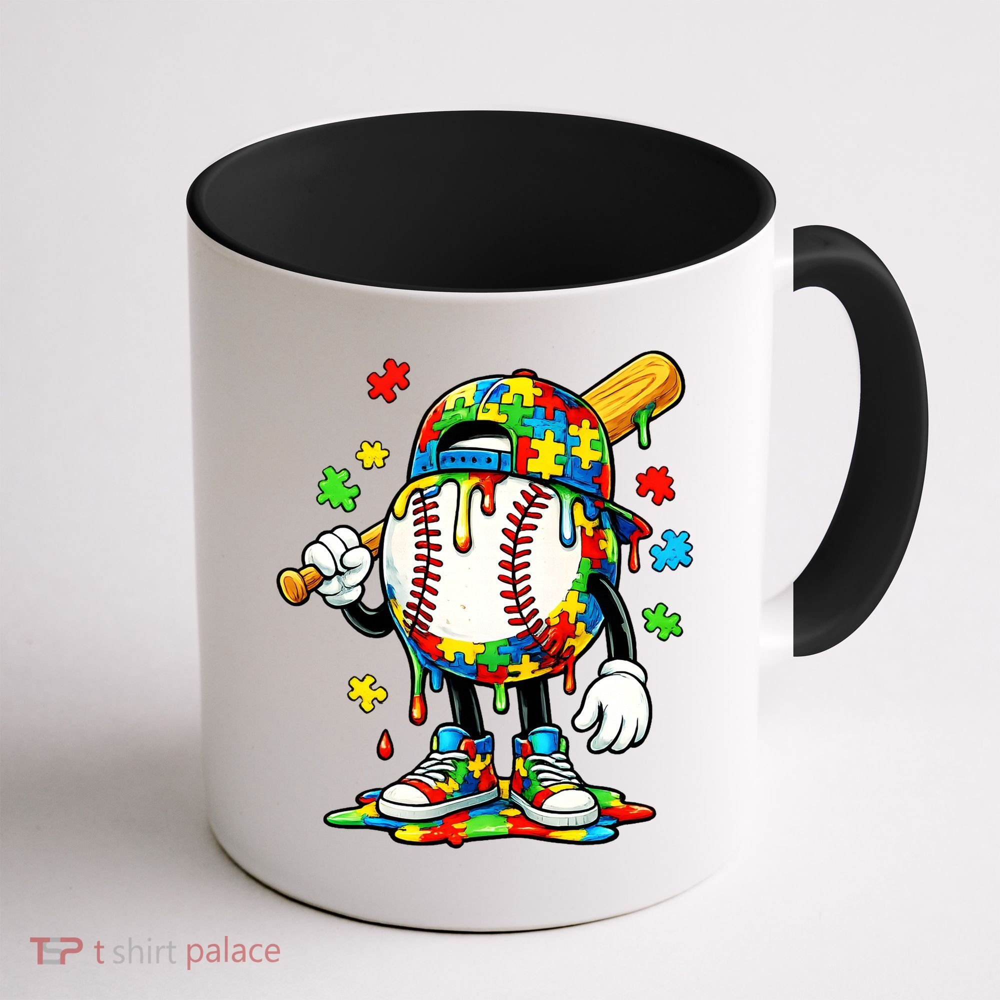 Baseball Drip Ice Cream Autism Awareness Coffee Mug