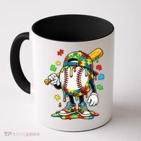 Baseball Drip Ice Cream Autism Awareness Coffee Mug thumb 0