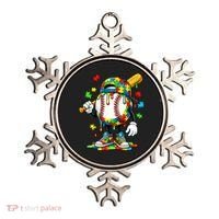 Baseball Drip Ice Cream Autism Awareness Ornament thumb 0