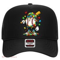 Baseball Drip Ice Cream Autism Awareness Hat thumb 0