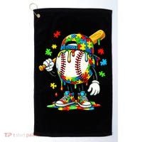 Baseball Drip Ice Cream Autism Awareness Golf Towel thumb 0