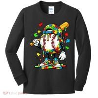 Baseball Drip Ice Cream Autism Awareness Kids Long Sleeve Shirt thumb 0