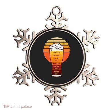Beer Diversity In A Beer Glass With Foam Retro Beer Types Ornament