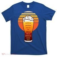 Beer Diversity In A Beer Glass With Foam Retro Beer Types T-Shirt thumb 0